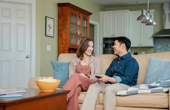 couple watching tv